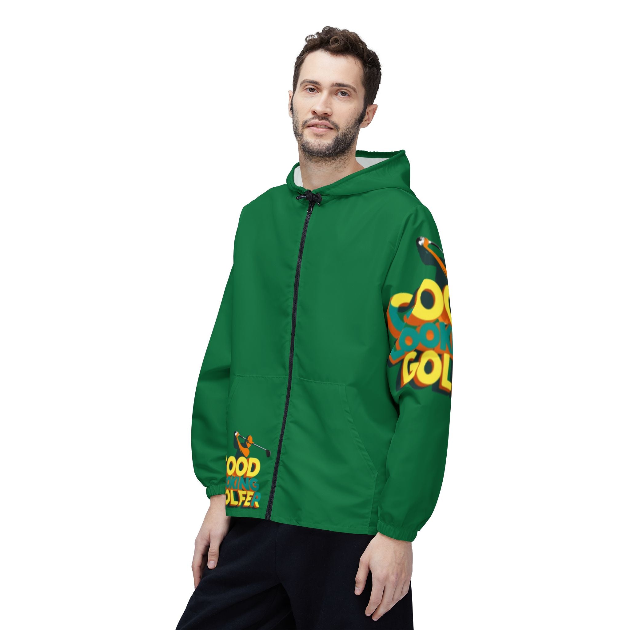 Vibrant Golfing Windbreaker Jacket | Perfect for Outdoor Adventures, Fun Golf Outings, and Casual Style, Colorful Rain Jacket