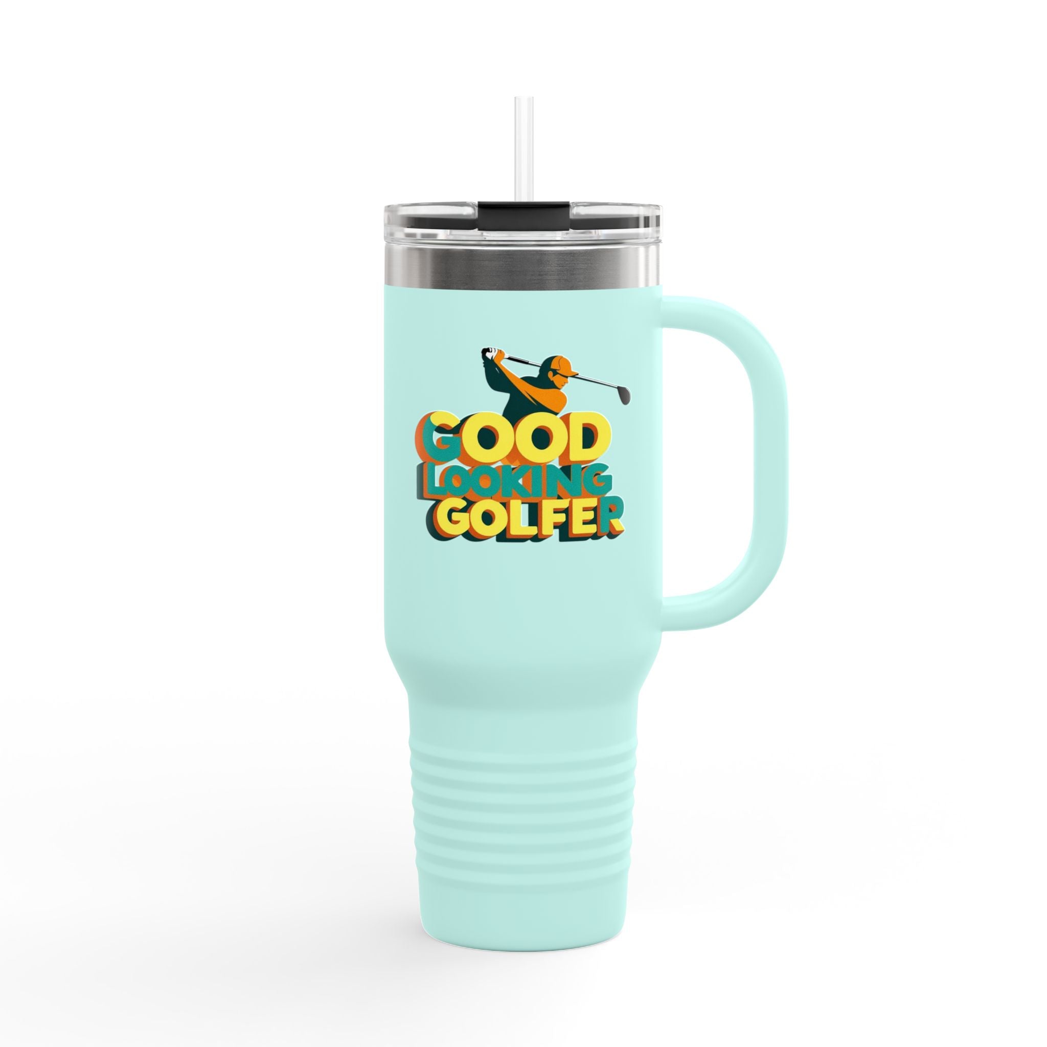 Good Looking Golfer Insulated Travel Mug | 40oz Coffee Cup | Perfect for Golf Lovers, Outdoors, Gifts for Him, Birthday