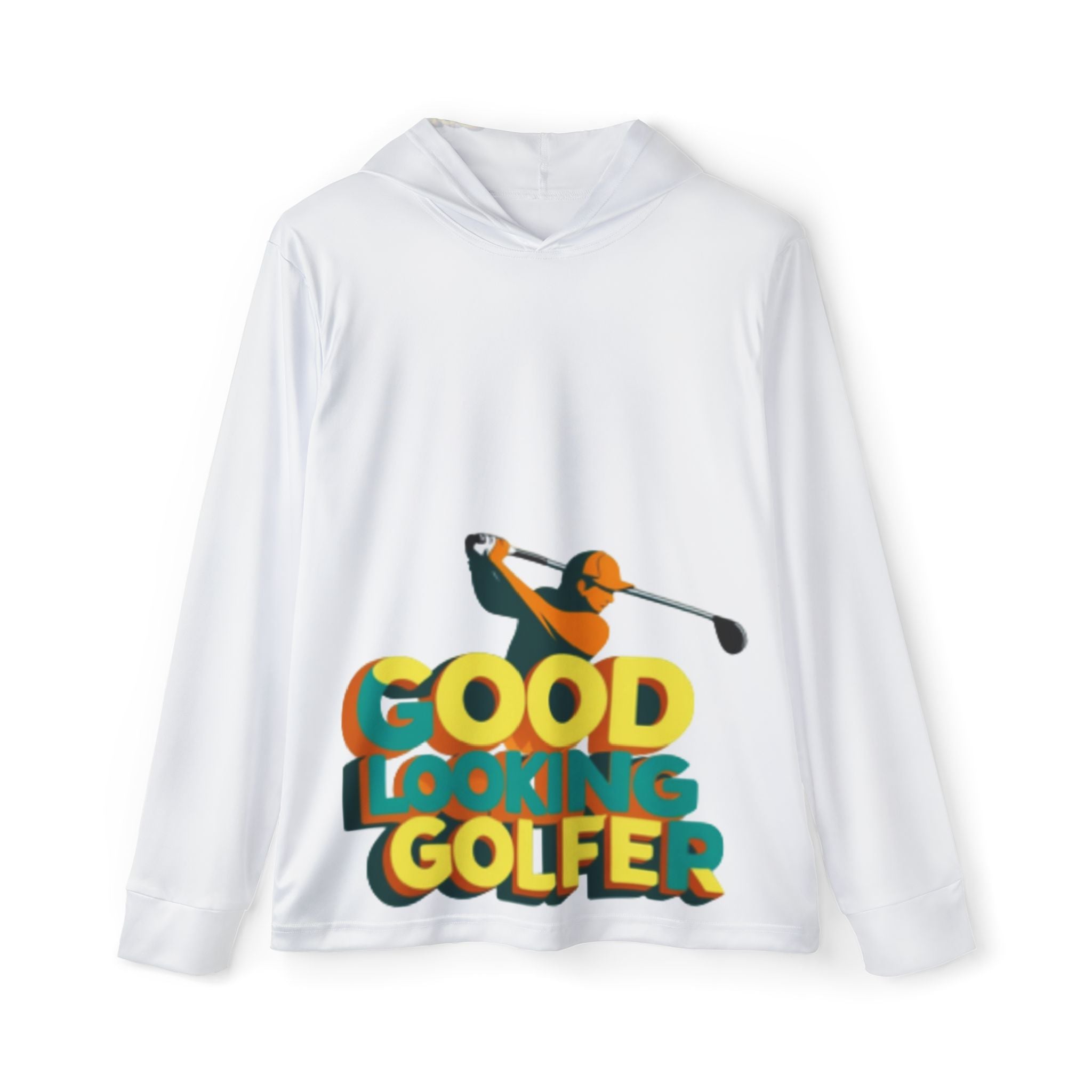 Golf-Inspired Men's Sports Warmup Hoodie, Perfect for Golfers, Gifts for Dads, Summer Sportswear, Activewear Hoodie, Golfer's Apparel