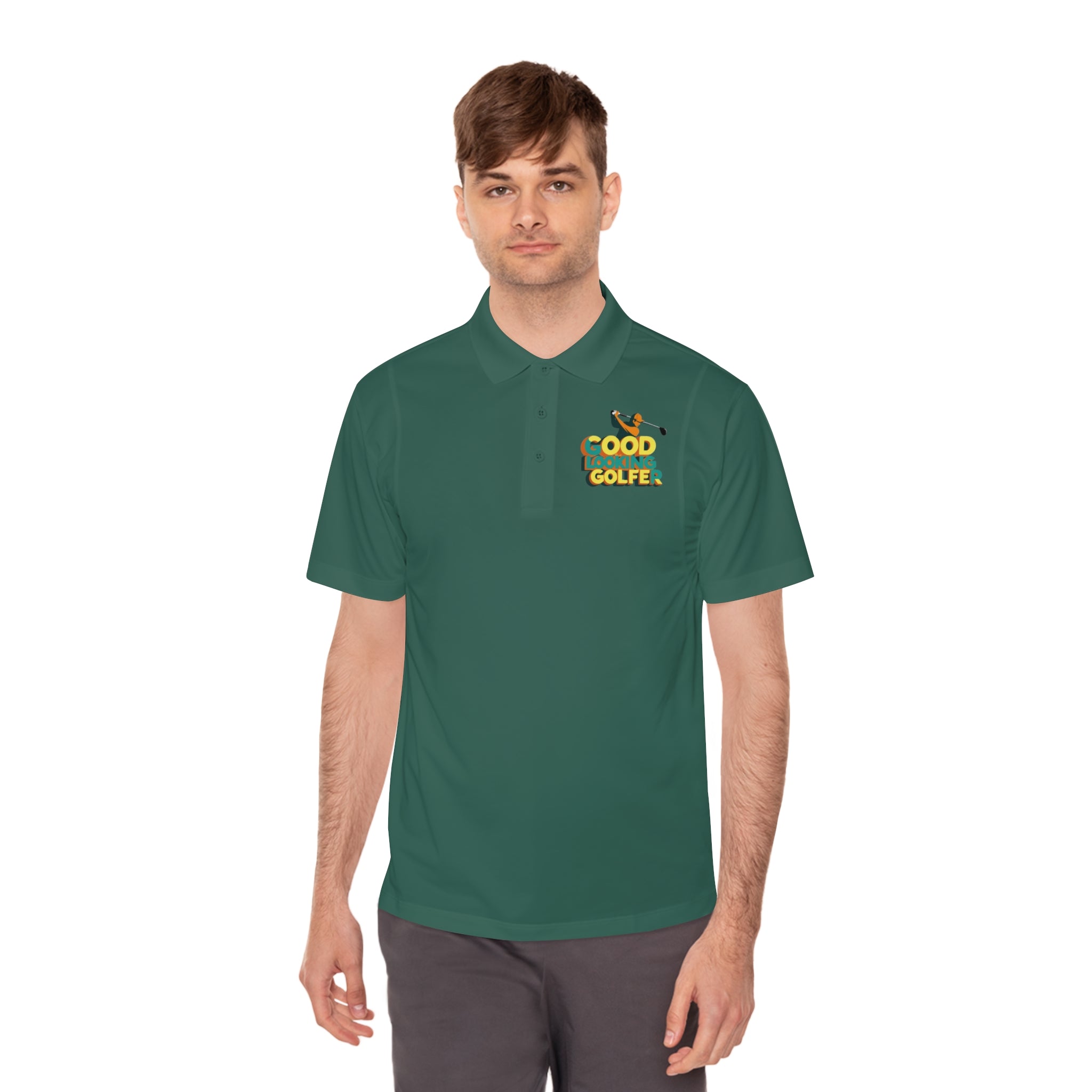 Men's Sport Polo Shirt with 'Good Golfer' Design - Perfect for Golf Lovers, Casual Outings, Father's Day Gift, Athletic Wear, Outdoor Events