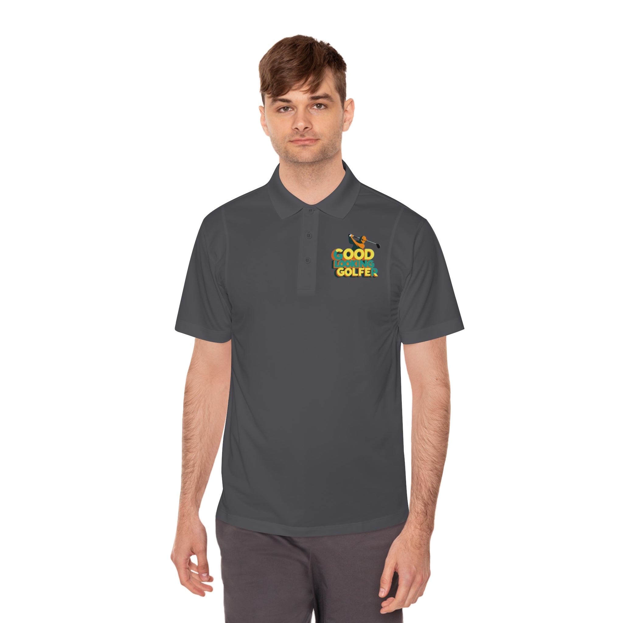 Men's Sport Polo Shirt with 'Good Golfer' Design - Perfect for Golf Lovers, Casual Outings, Father's Day Gift, Athletic Wear, Outdoor Events