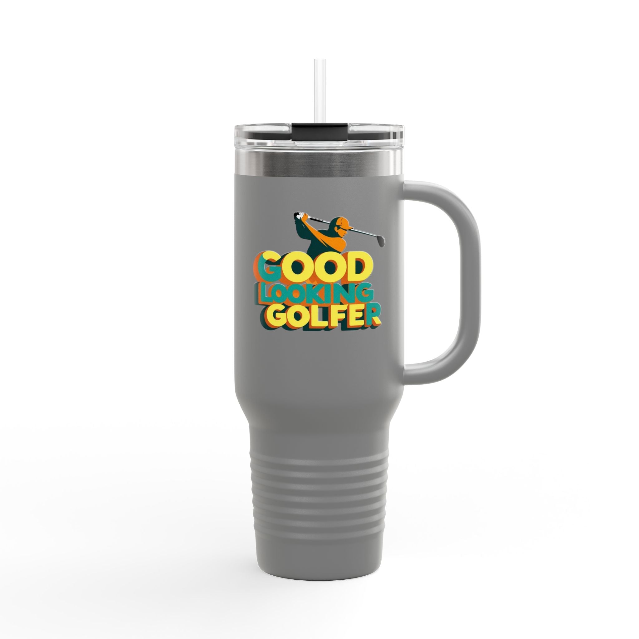 Good Looking Golfer Insulated Travel Mug | 40oz Coffee Cup | Perfect for Golf Lovers, Outdoors, Gifts for Him, Birthday
