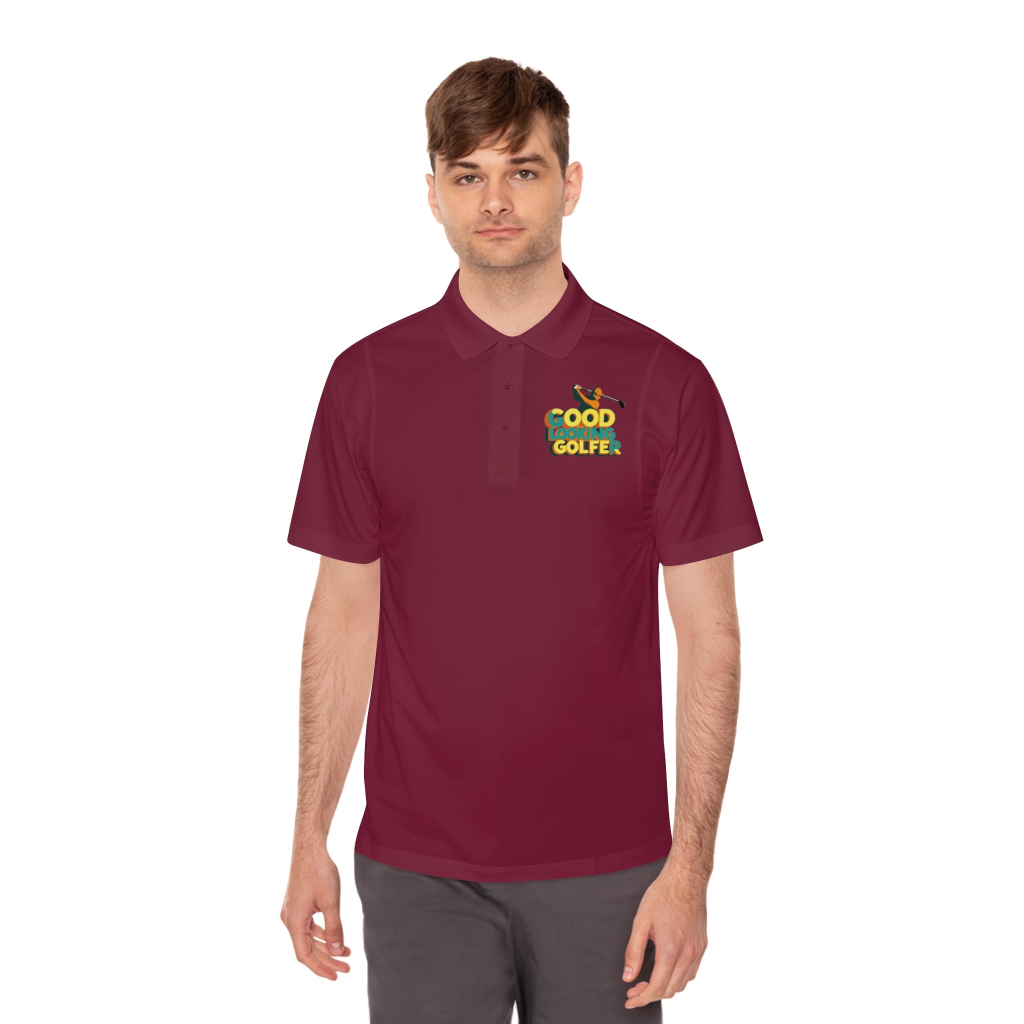Men's Sport Polo Shirt with 'Good Golfer' Design - Perfect for Golf Lovers, Casual Outings, Father's Day Gift, Athletic Wear, Outdoor Events