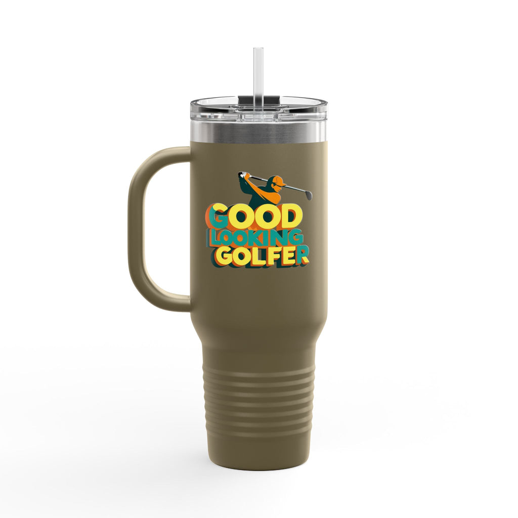 Good Looking Golfer Insulated Travel Mug | 40oz Coffee Cup | Perfect for Golf Lovers, Outdoors, Gifts for Him, Birthday