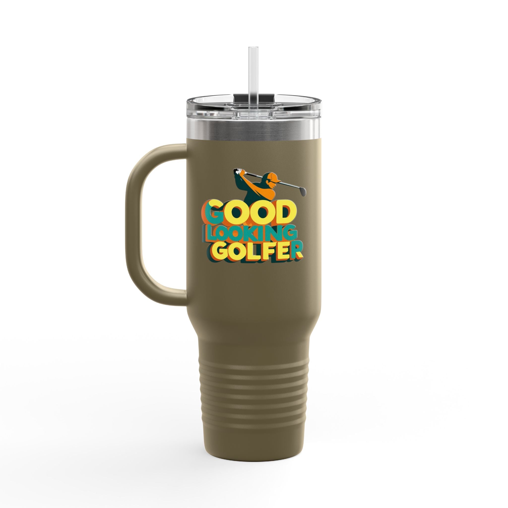 Good Looking Golfer Insulated Travel Mug | 40oz Coffee Cup | Perfect for Golf Lovers, Outdoors, Gifts for Him, Birthday