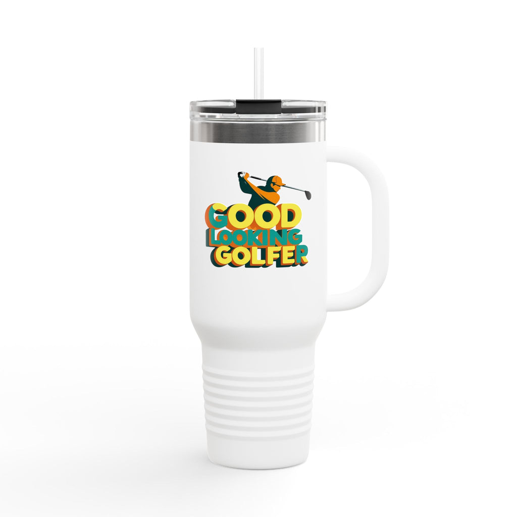 Good Looking Golfer Insulated Travel Mug | 40oz Coffee Cup | Perfect for Golf Lovers, Outdoors, Gifts for Him, Birthday
