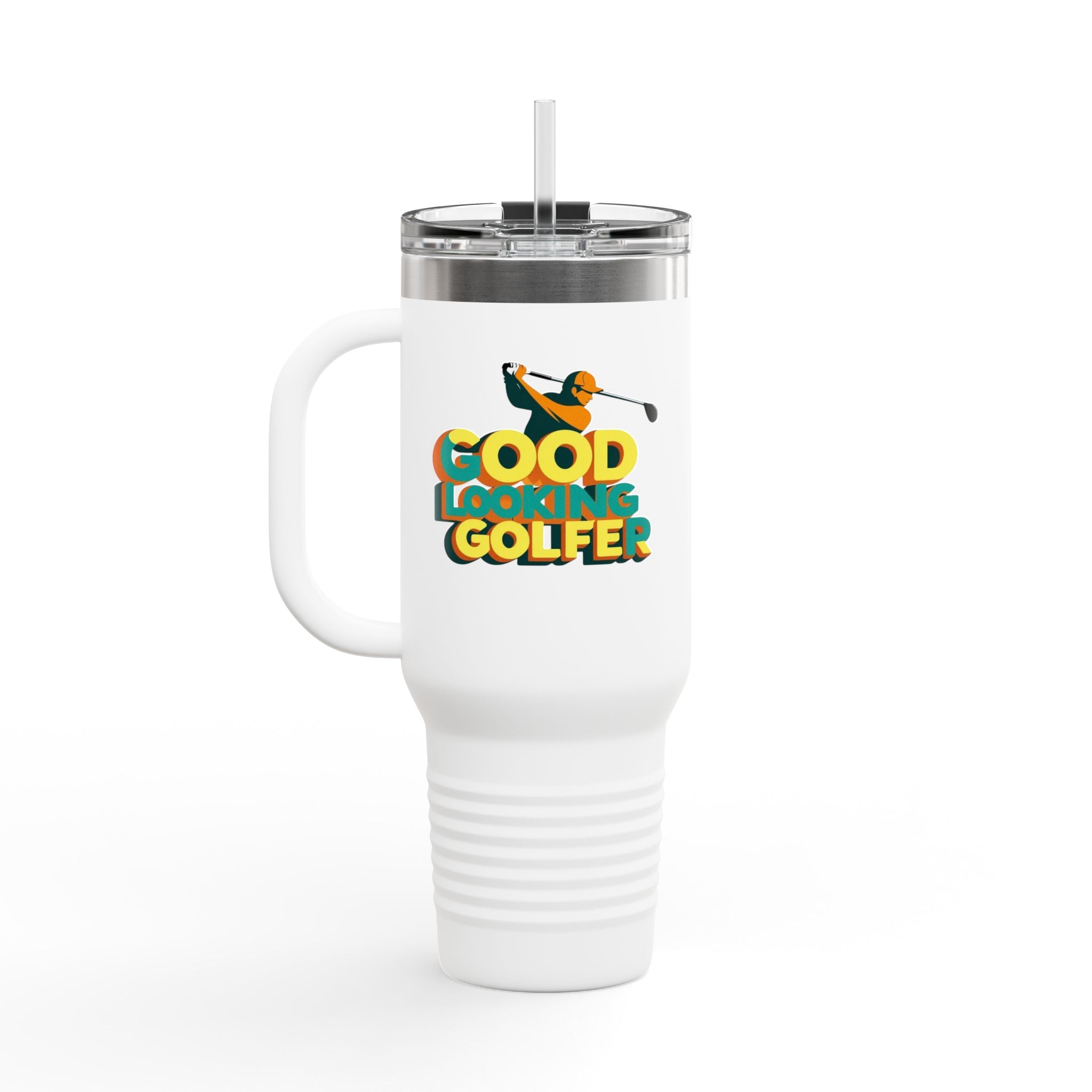 Good Looking Golfer Insulated Travel Mug | 40oz Coffee Cup | Perfect for Golf Lovers, Outdoors, Gifts for Him, Birthday
