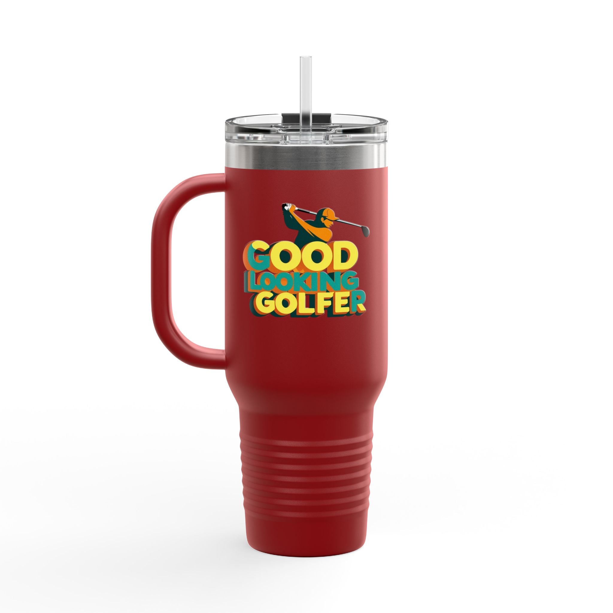 Good Looking Golfer Insulated Travel Mug | 40oz Coffee Cup | Perfect for Golf Lovers, Outdoors, Gifts for Him, Birthday